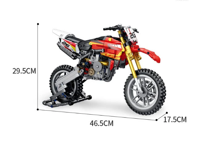 Tabletop Decoration Assembly Building Blocks Model Boy Toy Motorcycle - Image 6