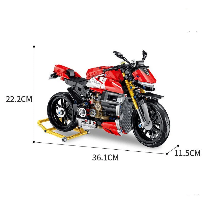 Tabletop Decoration Assembly Building Blocks Model Boy Toy Motorcycle - Image 7
