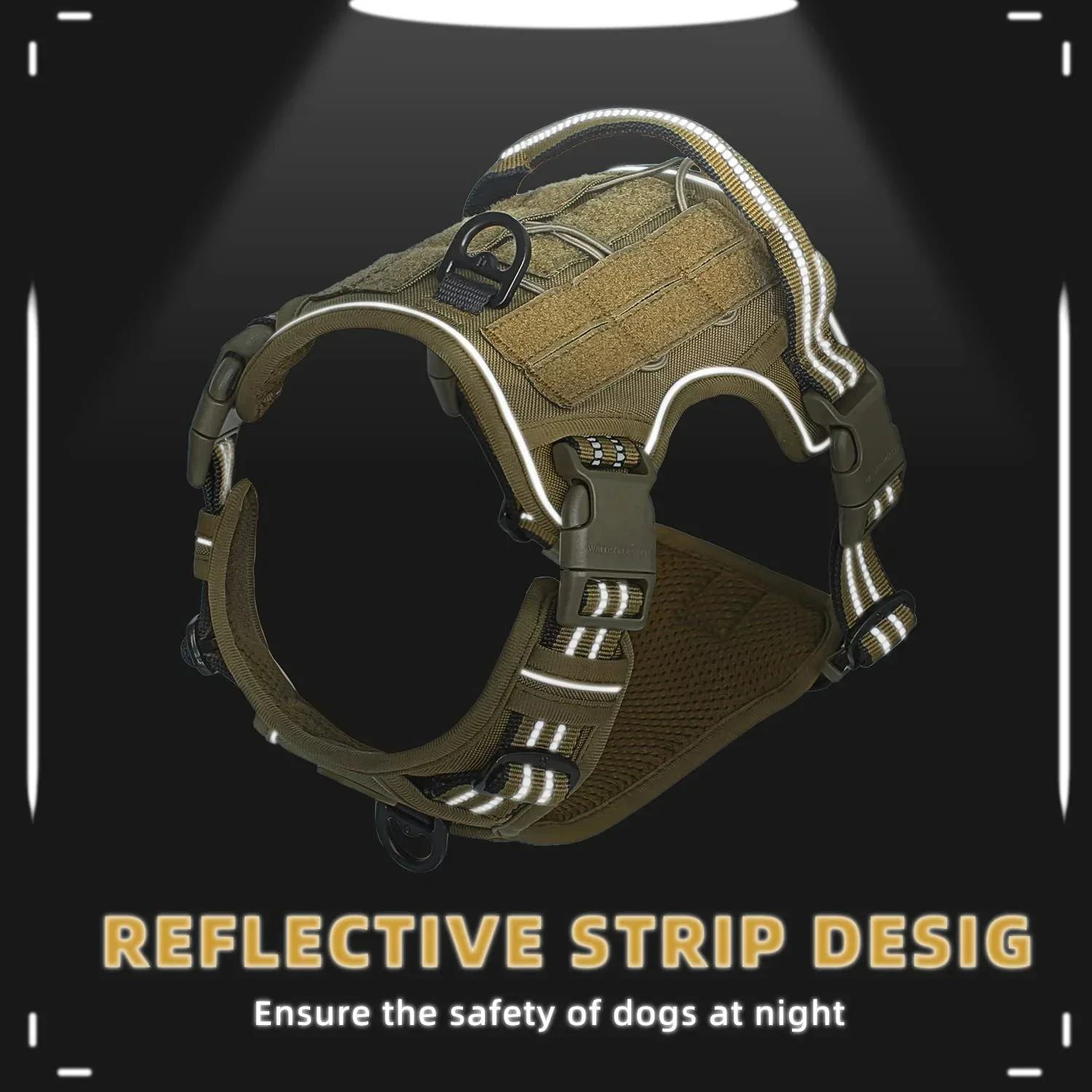 Tactical No-Pull Dog Harness – Adjustable MOLLE Military Vest for Medium & Large Dogs - Image 6