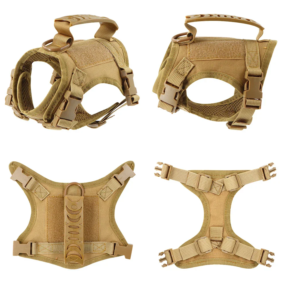 Tactical Puppy Harness Leash Set – Adjustable Military-Style Vest for Small Dogs & Cats, Ideal for Training & Walking - Image 4