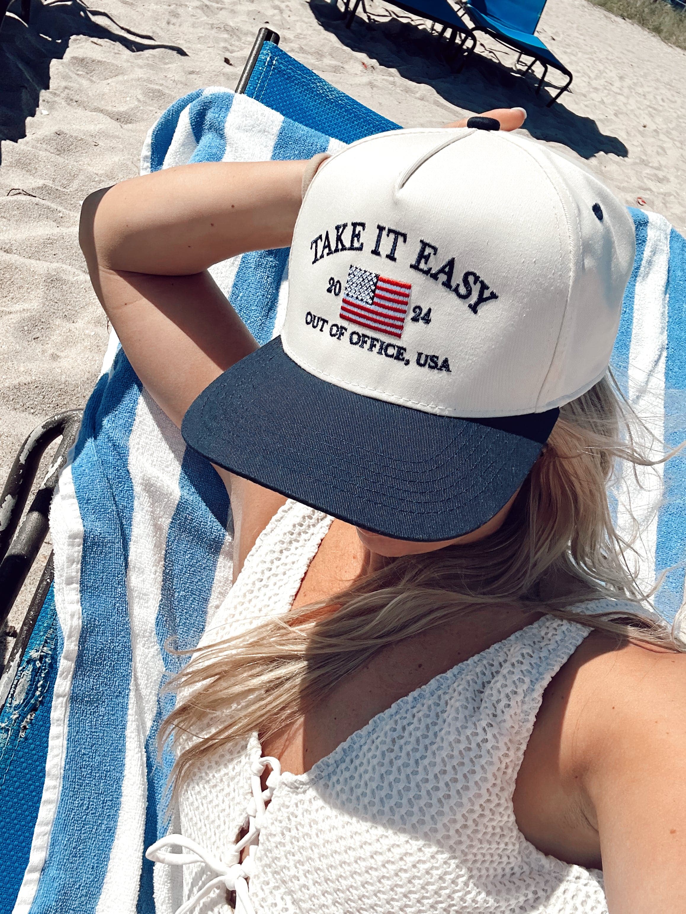 Take it Easy Vintage Trucker Hat - Image 3