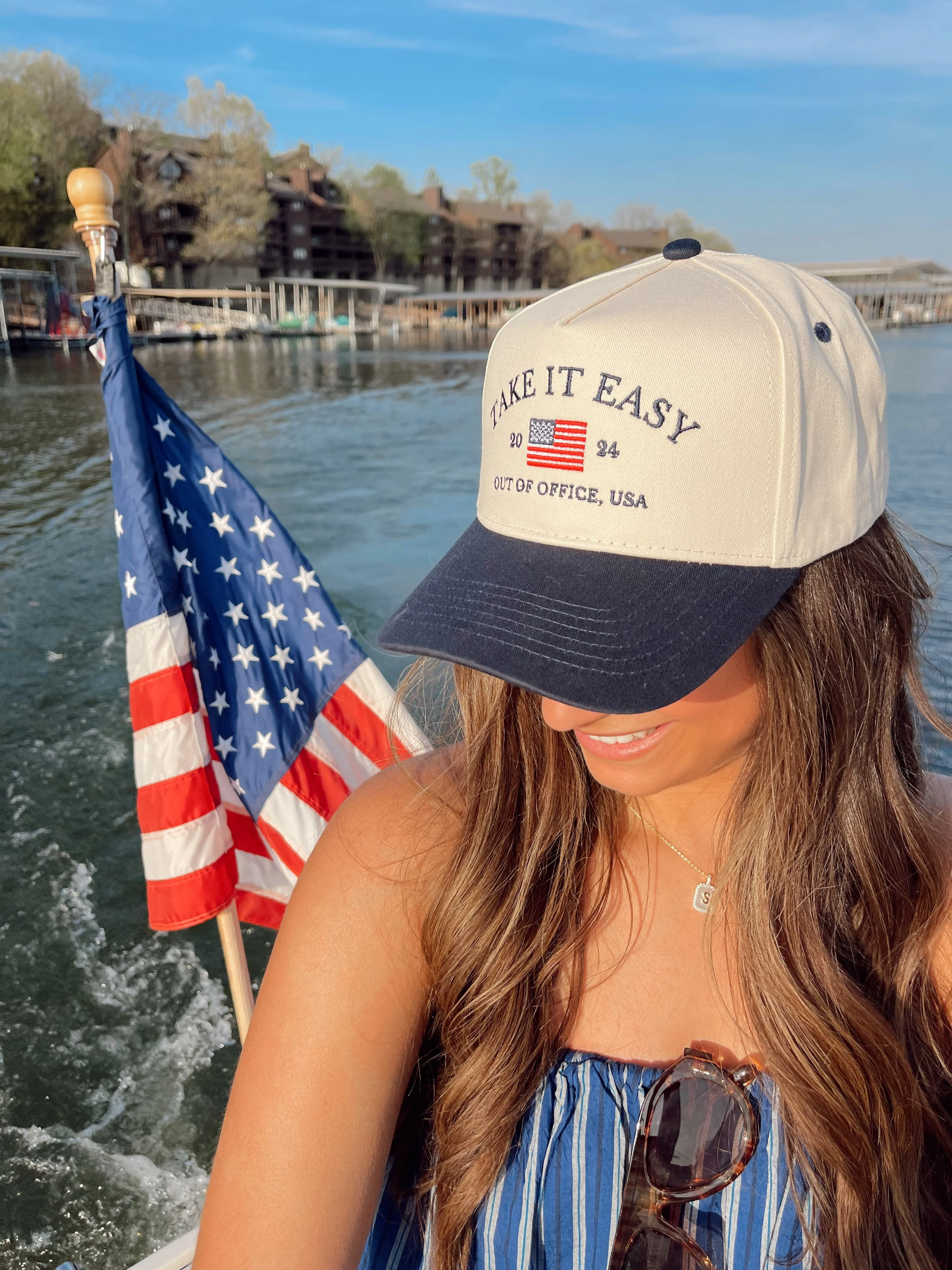 Take it Easy Vintage Trucker Hat - Image 4