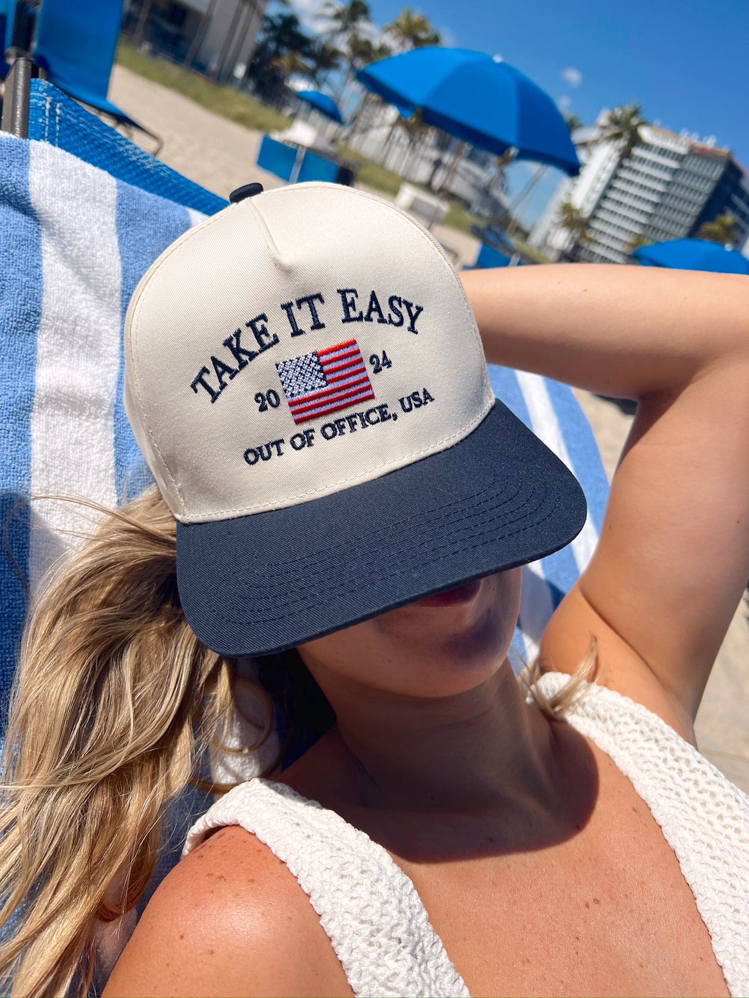 Take it Easy Vintage Trucker Hat - Image 5