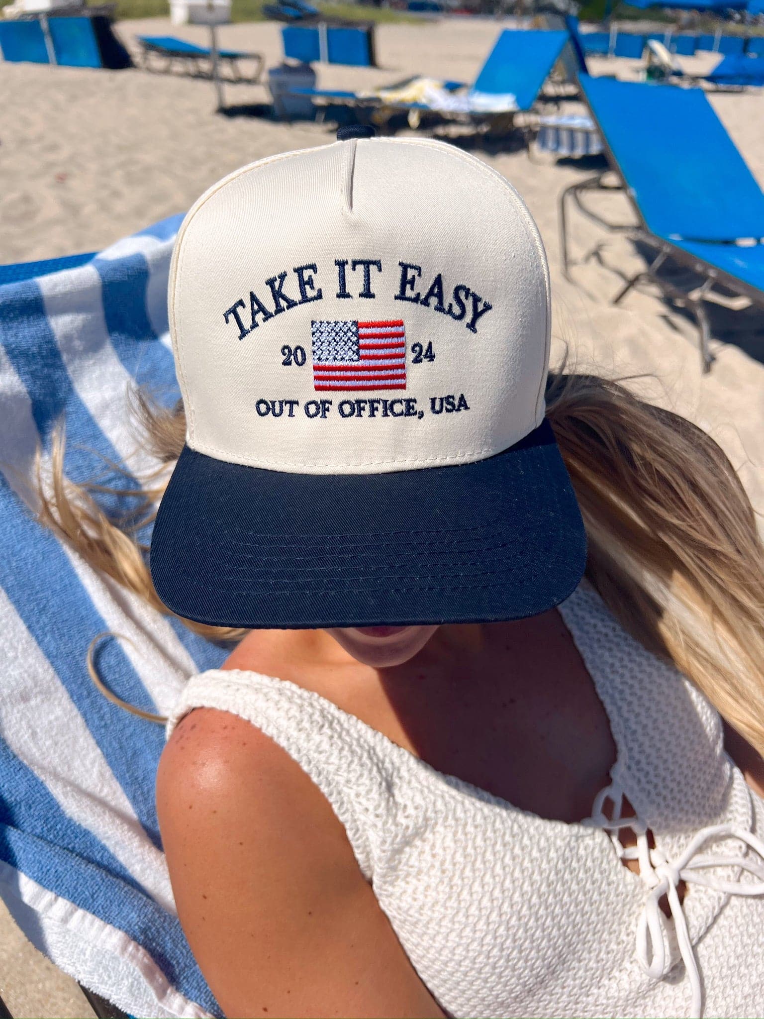 Take it Easy Vintage Trucker Hat - Image 6