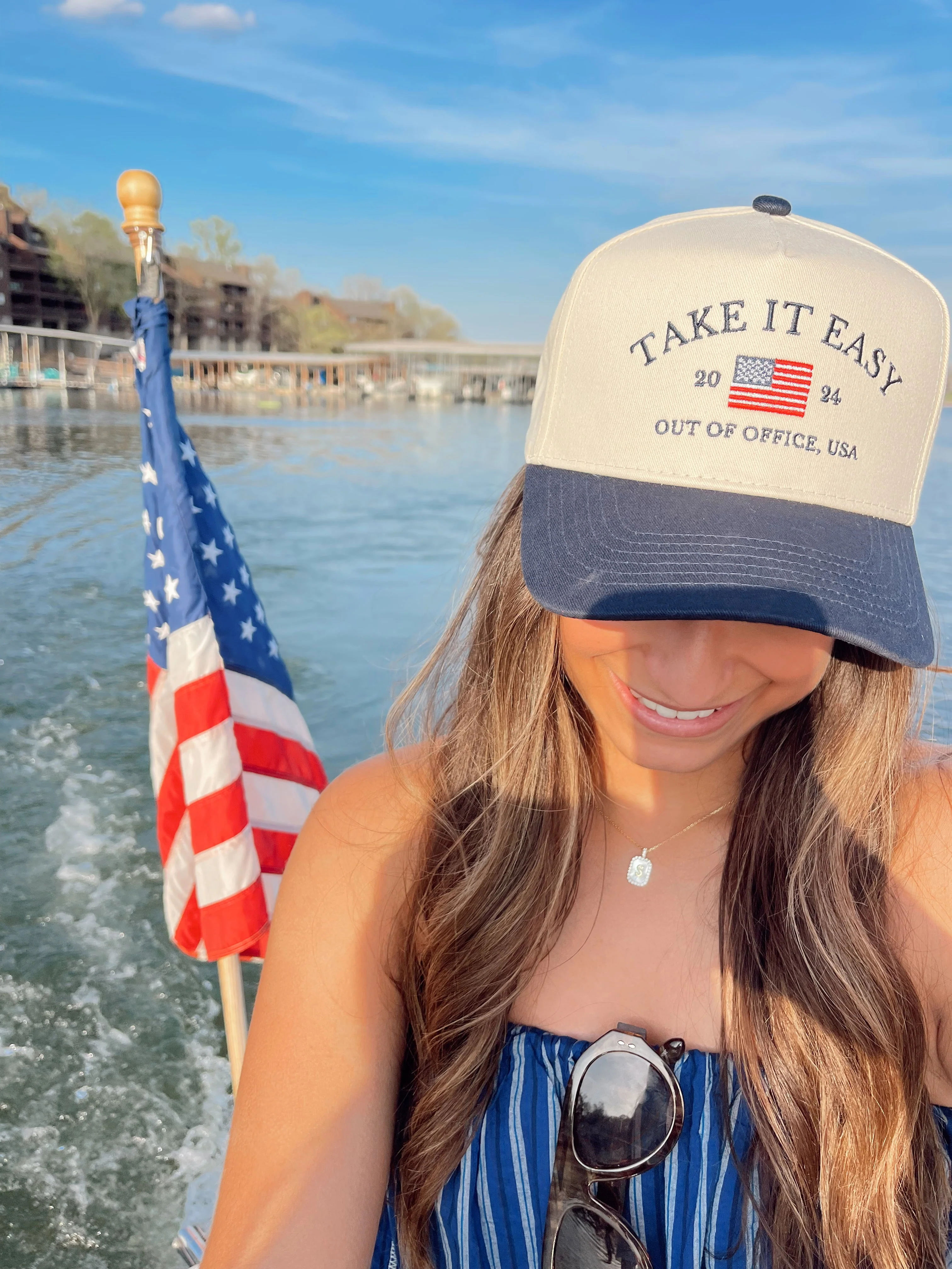 Take it Easy Vintage Trucker Hat - Image 7