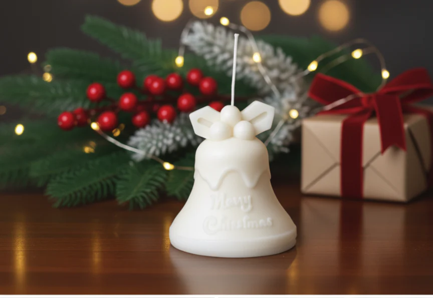 Tall Bell Christmas Candle for Elegant Holiday Décor - Image 3