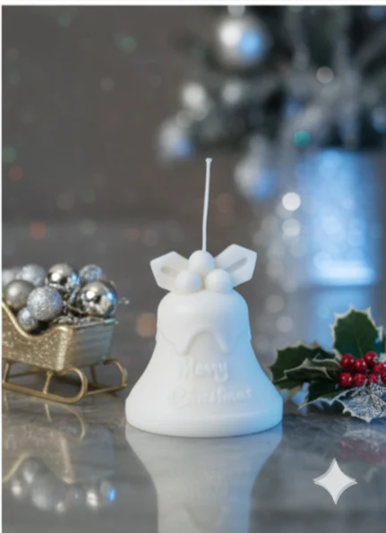 Tall Bell Christmas Candle for Elegant Holiday Décor - Image 5