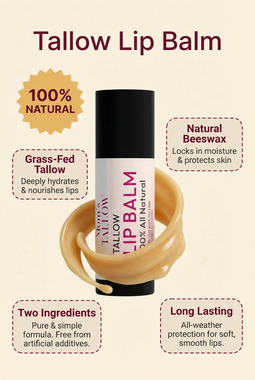 Tallow Lip Balm (Long lasting) - Image 4
