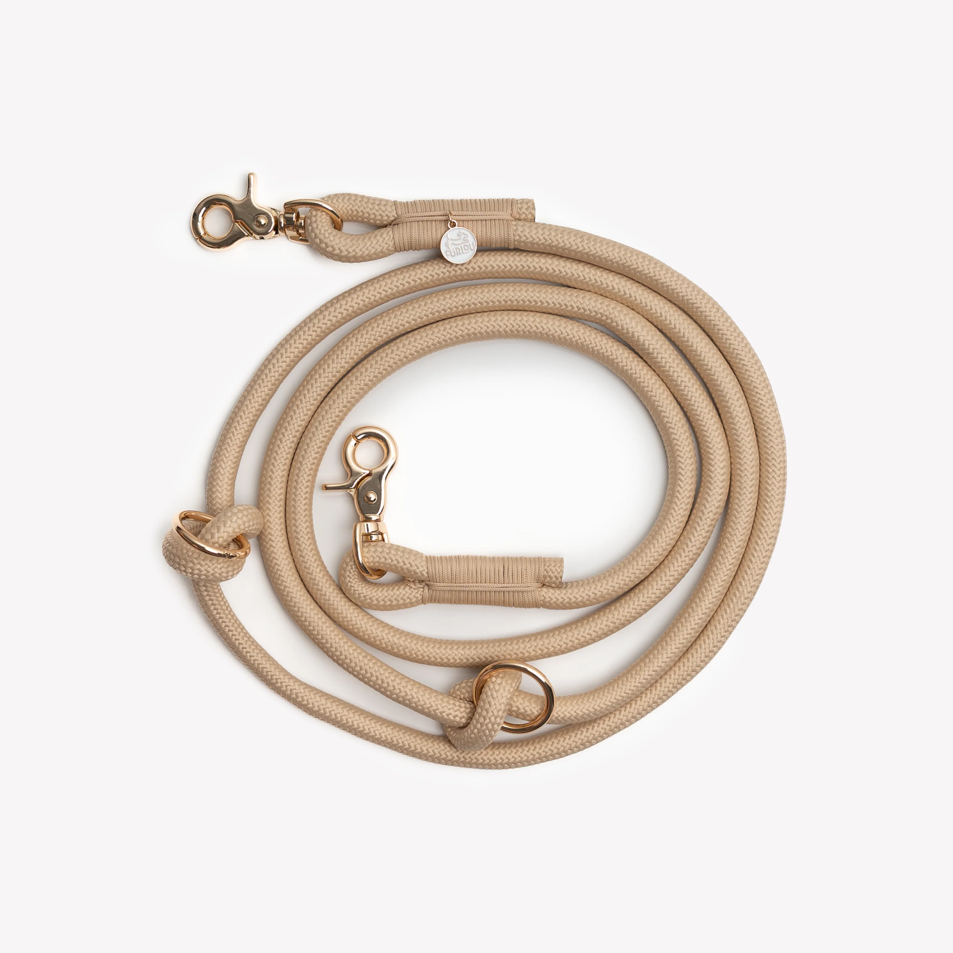 'Tan' - Hands Free Braided Leash - Image 2