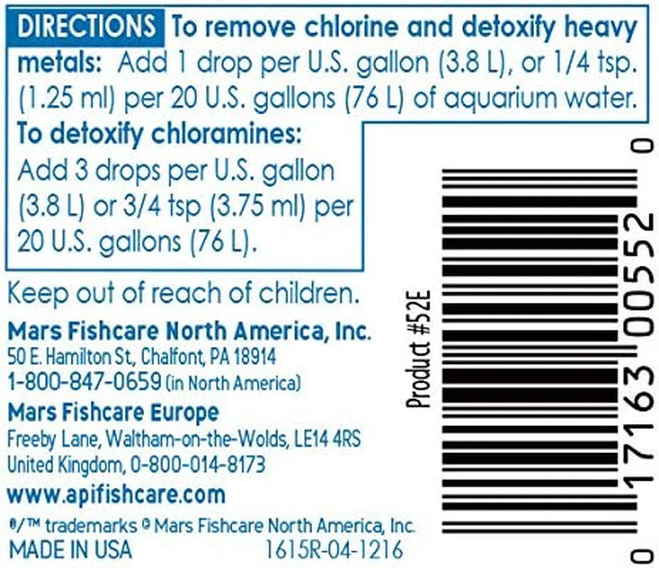 TAP WATER CONDITIONER Aquarium Water Conditioner 1-Ounce Bottle - Image 2