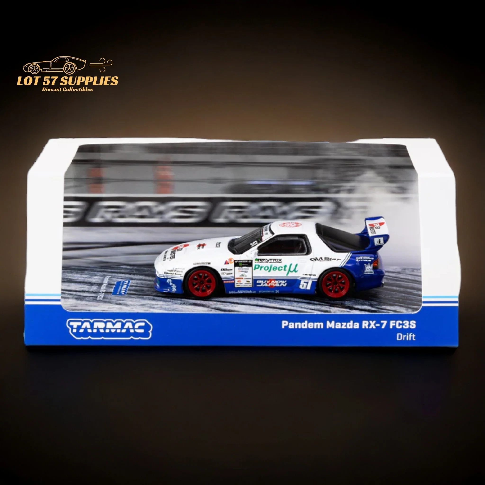 Tarmac Works Mazda RX-7 FC3S PANDEM Drift Livery 1:64 - Image 3