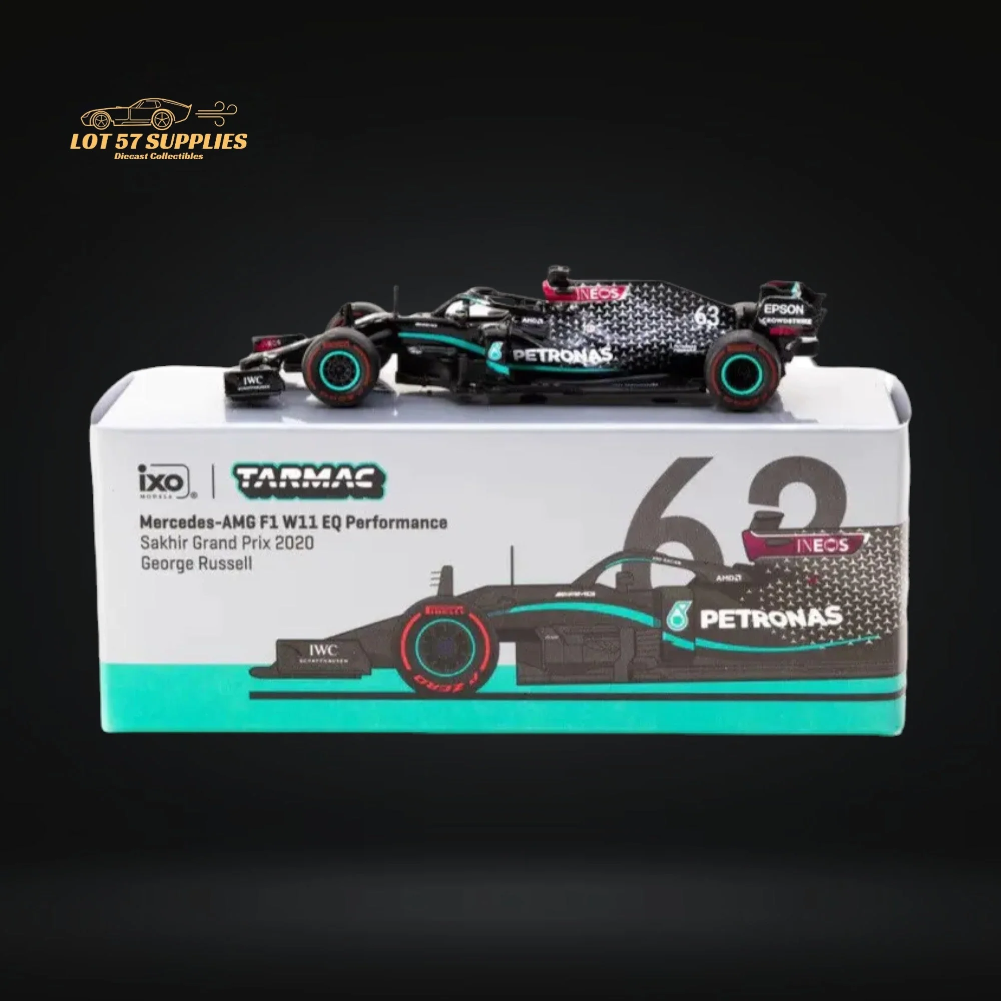 Tarmac Works Mercedes-AMG F1 W11 EQ Performance Russell 1:64 - Image 2