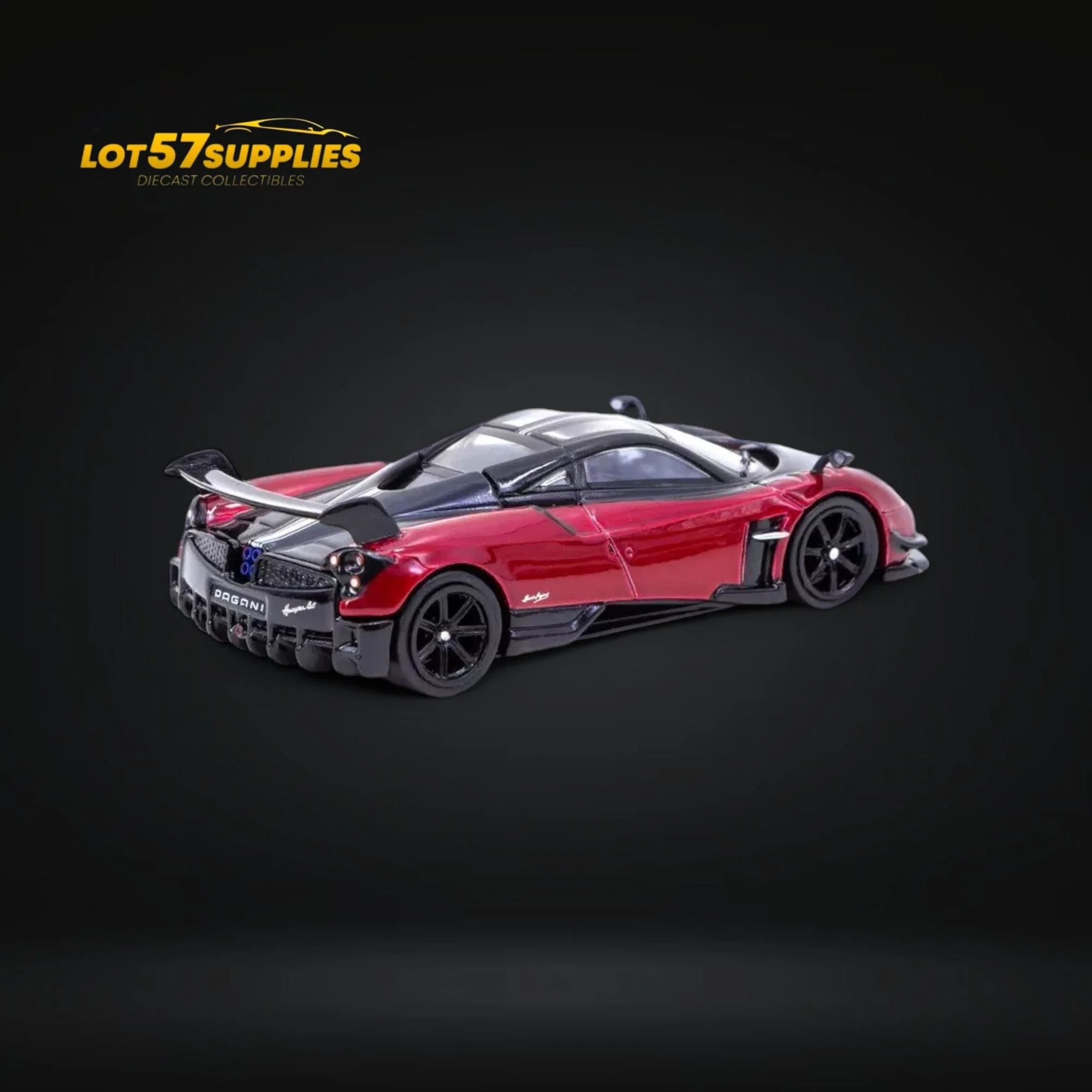 Tarmac Works Pagani Huayra BC Rosso Dubai 1:64 - Image 2