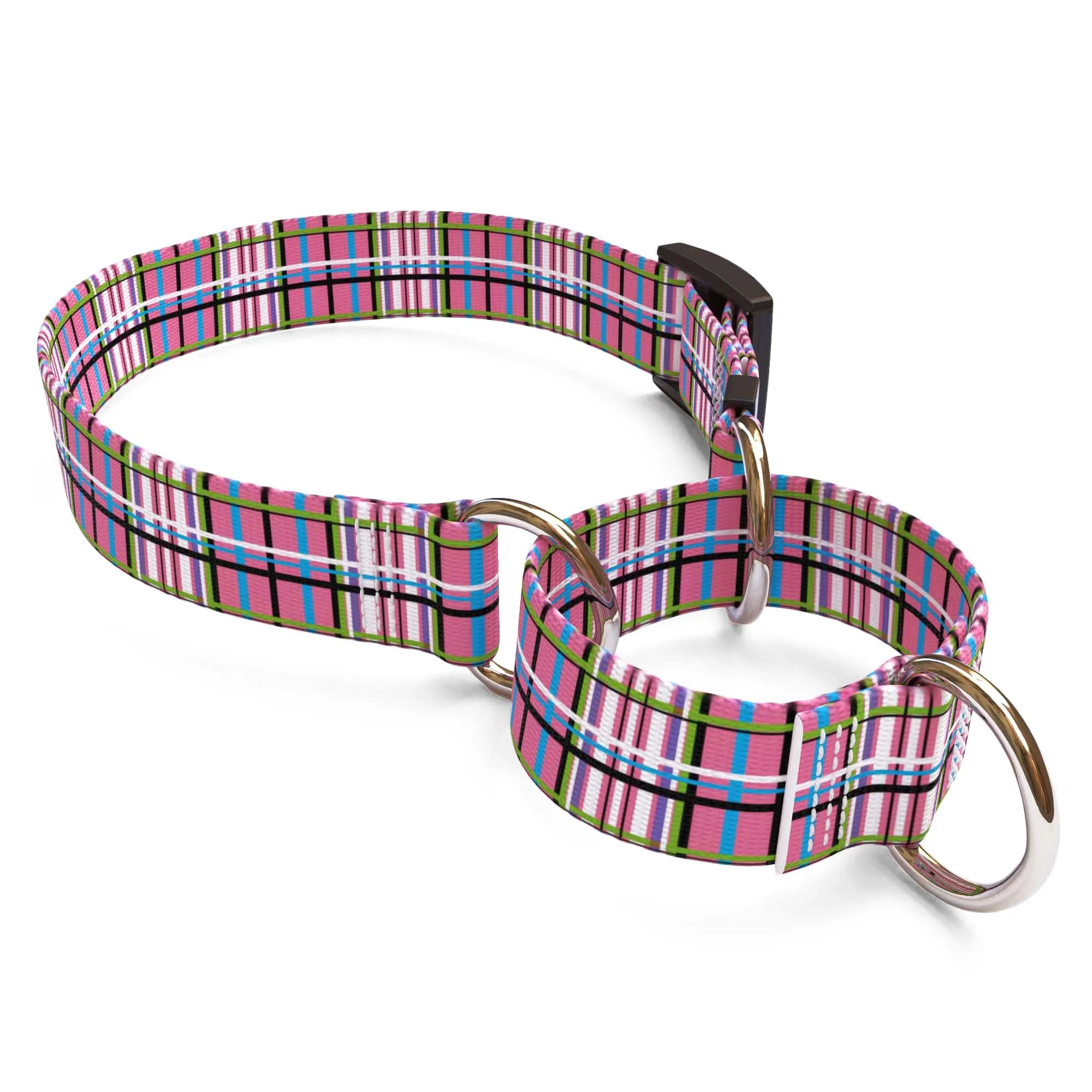 Tartan Pink Dog Collar - Image 2