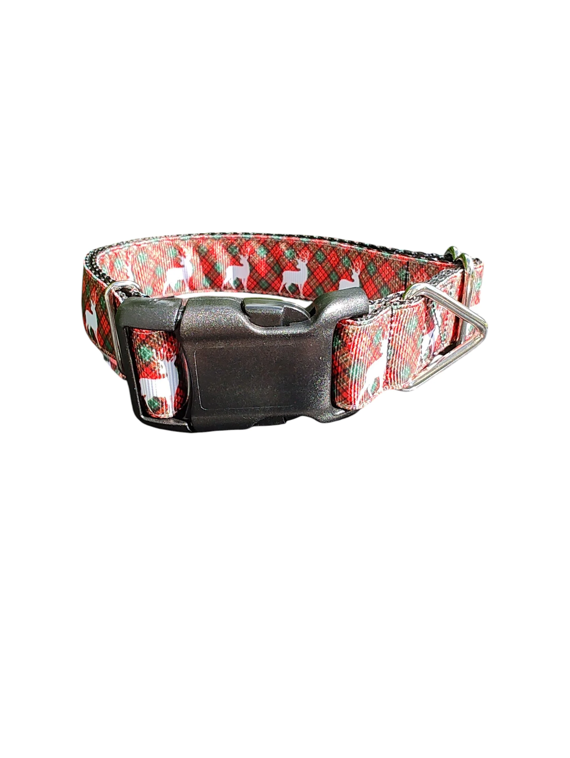 Tartan Plaid Deer Nylon Dog Collar - Image 2