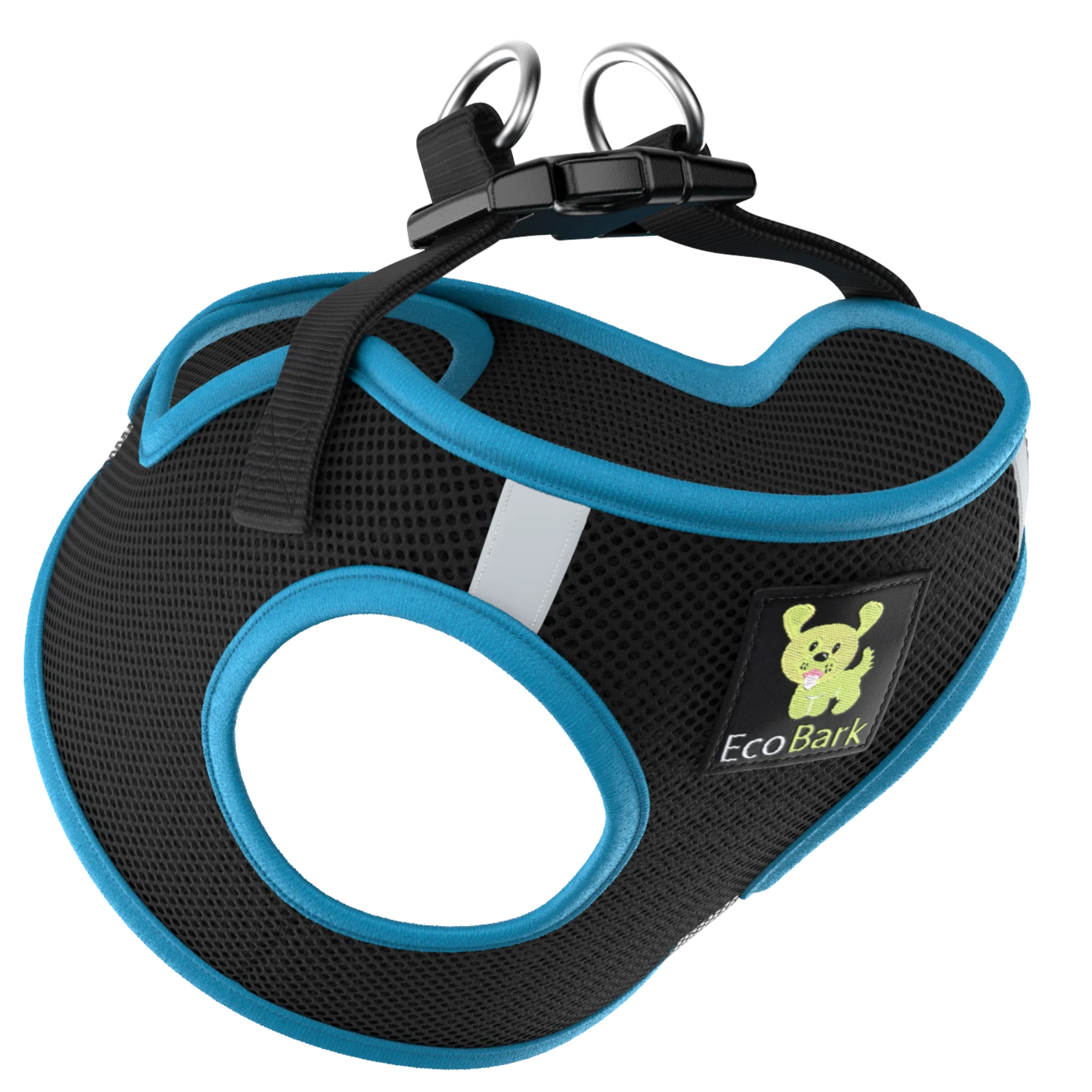 Teal Step In Dog Harness - Rapid Fastener Reflective Soft Mesh Vest Halter for Puppies and XXXS to Small Dogs - Image 15