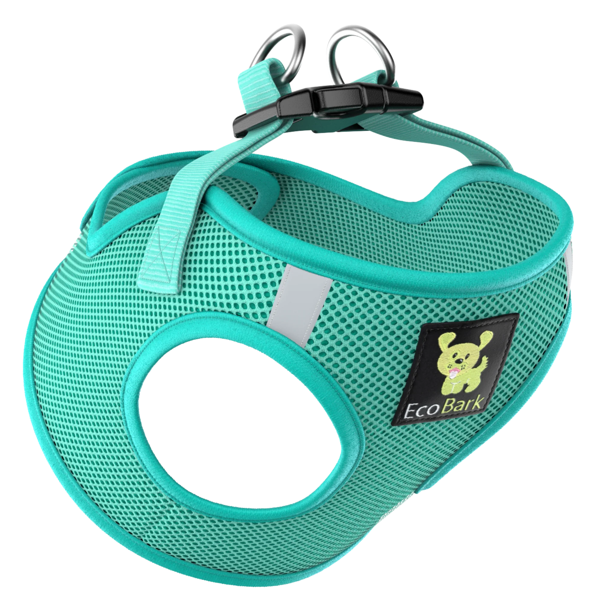 Teal Step In Dog Harness - Rapid Fastener Reflective Soft Mesh Vest Halter for Puppies and XXXS to Small Dogs - Image 18