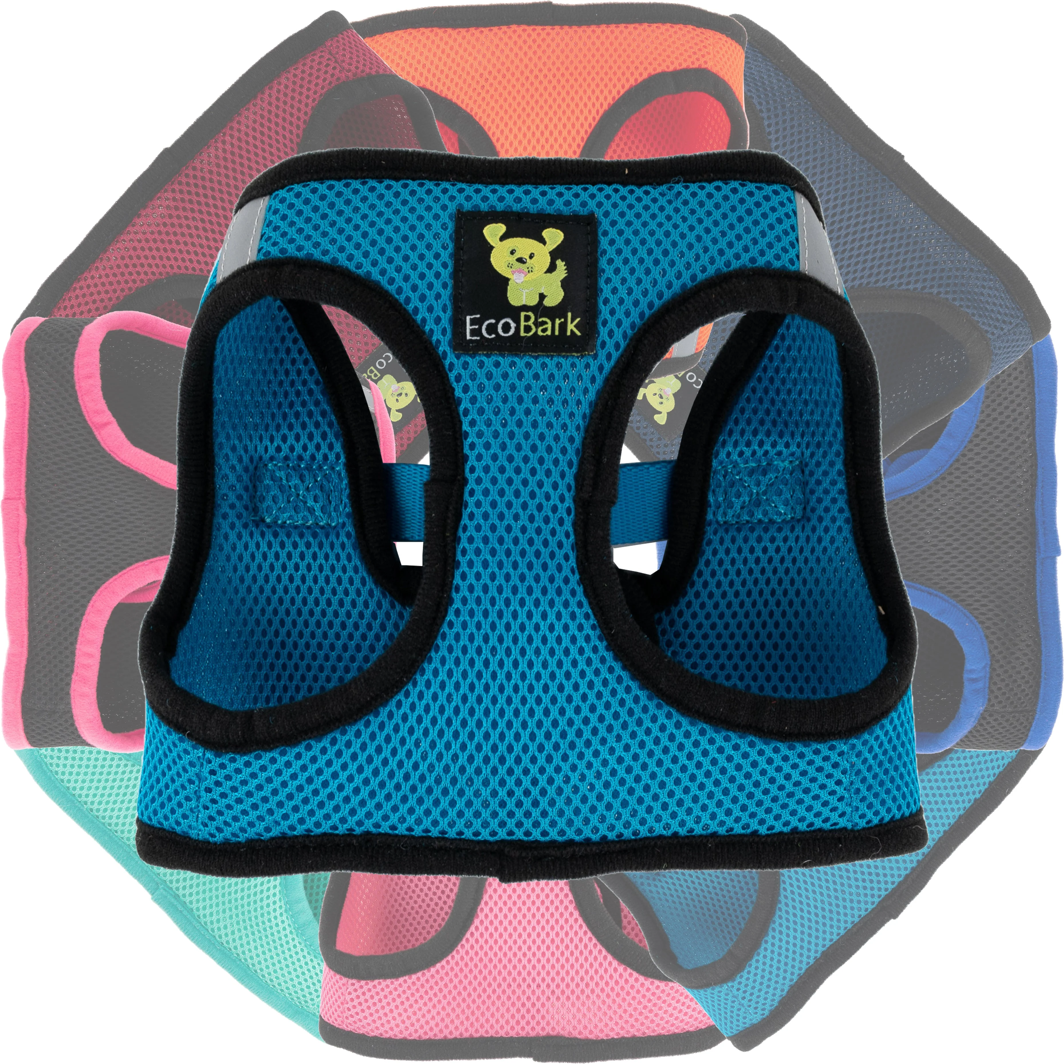 Teal Step In Dog Harness - Rapid Fastener Reflective Soft Mesh Vest Halter for Puppies and XXXS to Small Dogs - Image 7