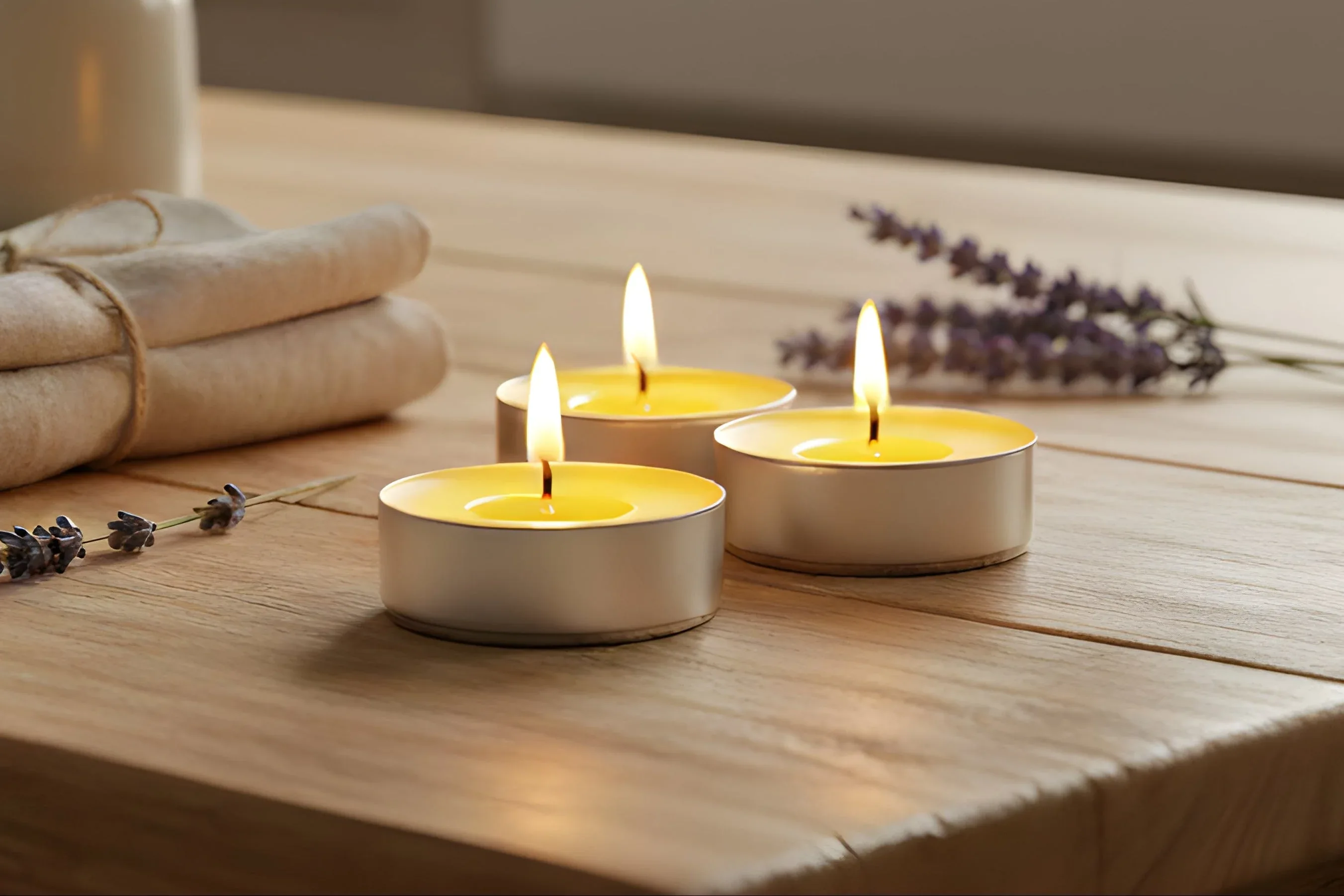 Tealight Beeswax Candles Aluminum Cups BULK - Image 2