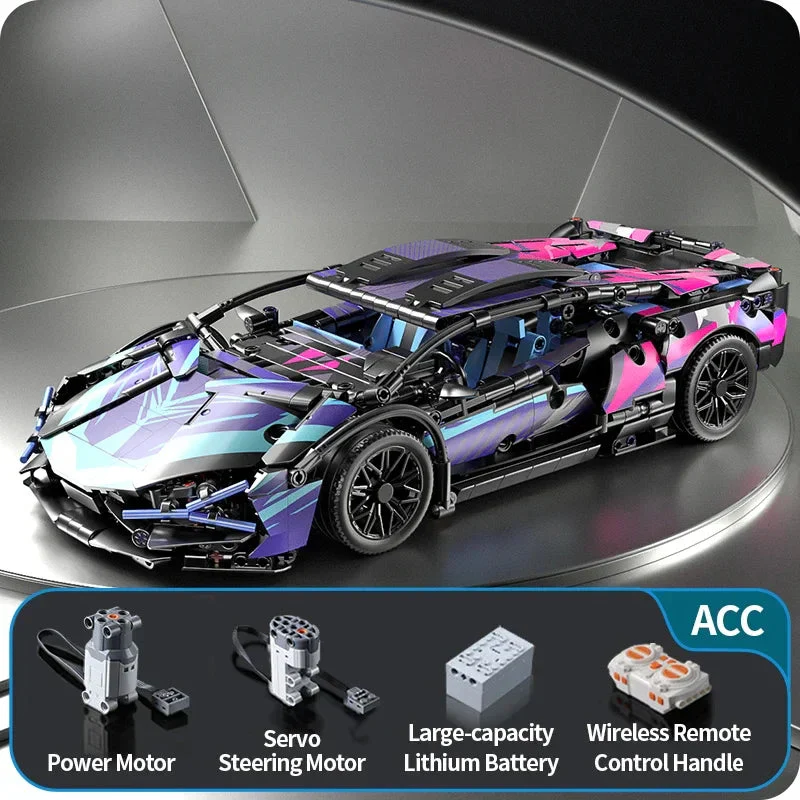 Technical Racing Sport Car 1280PCS Model Building Blocks City Mechanical Speed Vehicle Supercar Brick Puzzle Toys Kid Adult Gift - Image 10