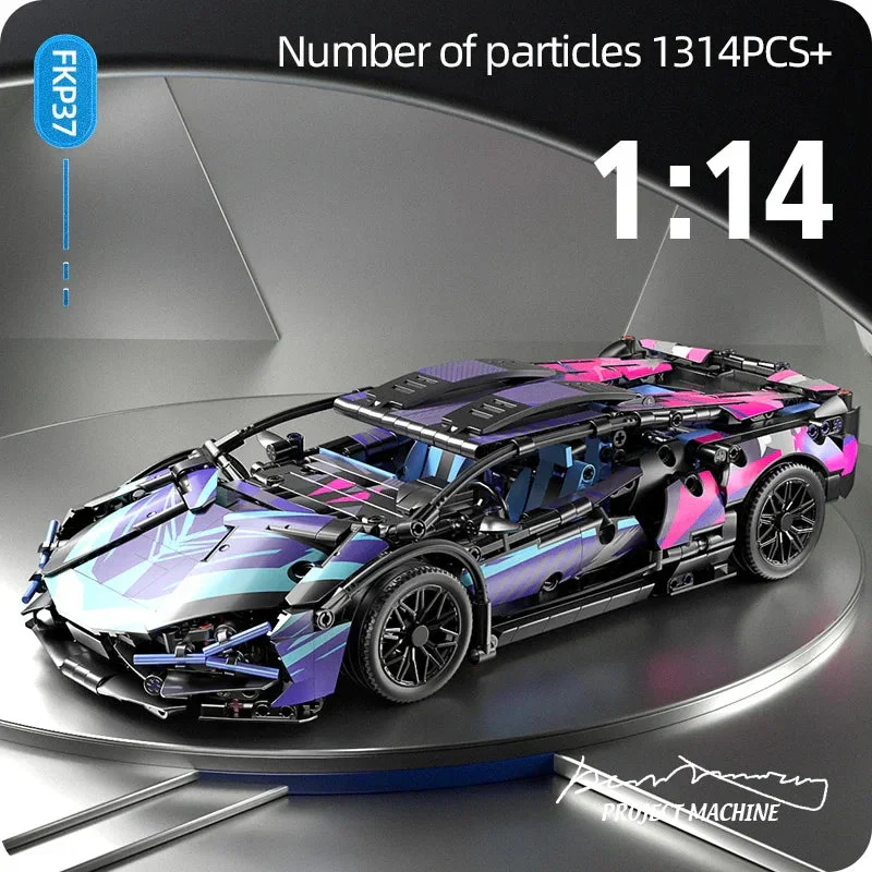 Technical Racing Sport Car 1280PCS Model Building Blocks City Mechanical Speed Vehicle Supercar Brick Puzzle Toys Kid Adult Gift - Image 11