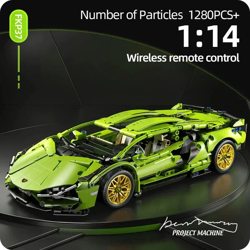 Technical Racing Sport Car 1280PCS Model Building Blocks City Mechanical Speed Vehicle Supercar Brick Puzzle Toys Kid Adult Gift - Image 7