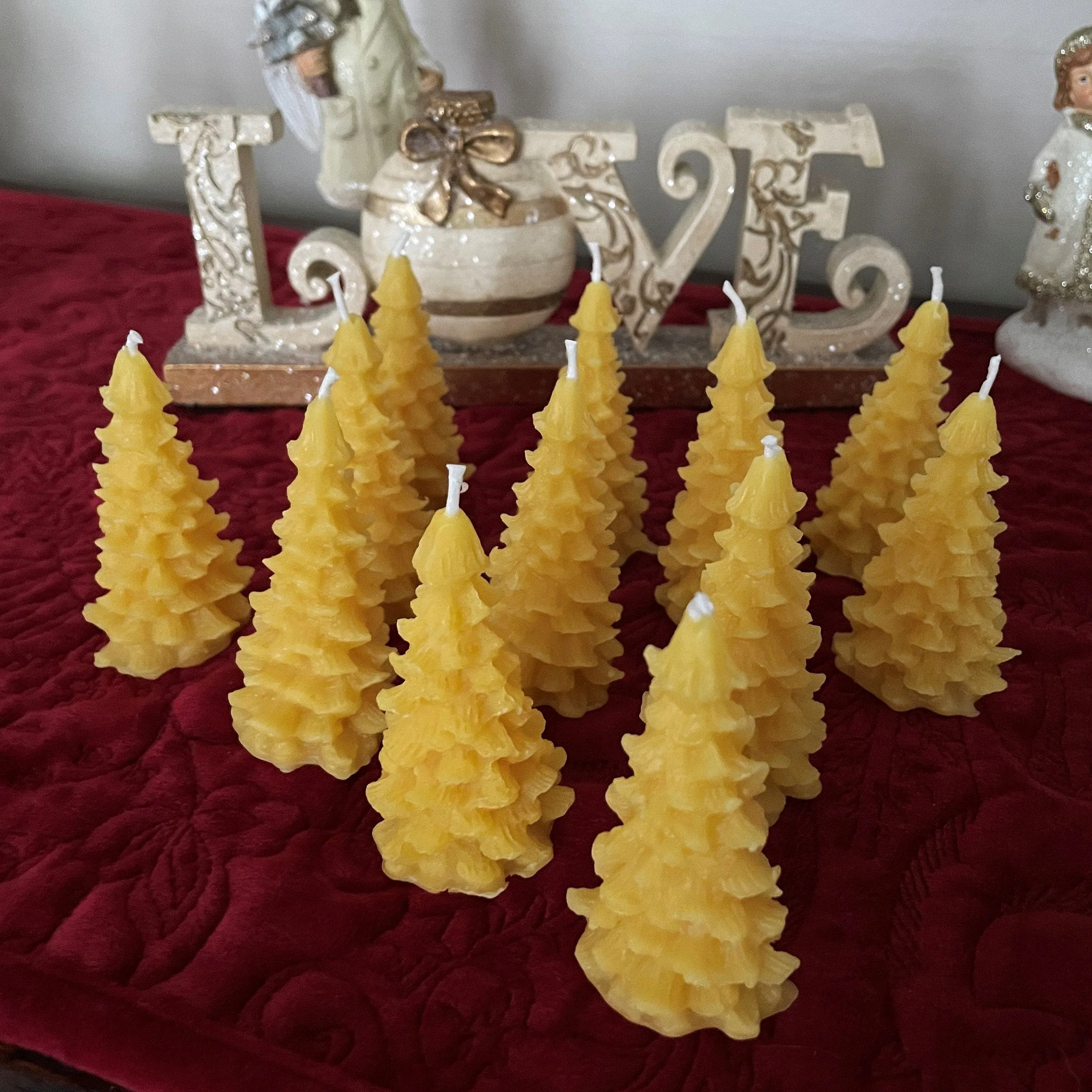 Teddy Bear Christmas Tree Beeswax Candles - Image 4