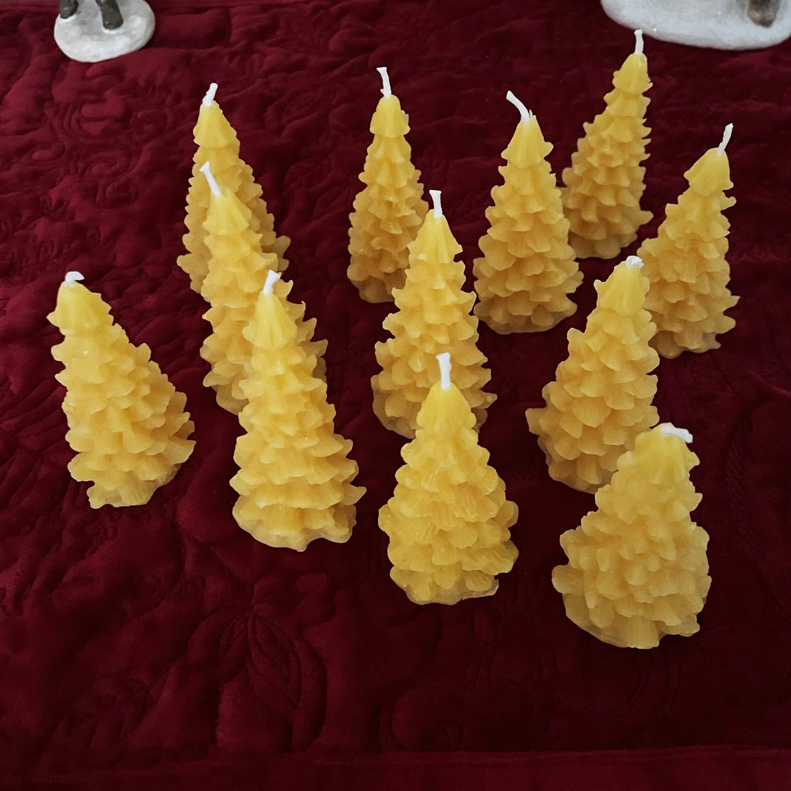 Teddy Bear Christmas Tree Beeswax Candles - Image 5
