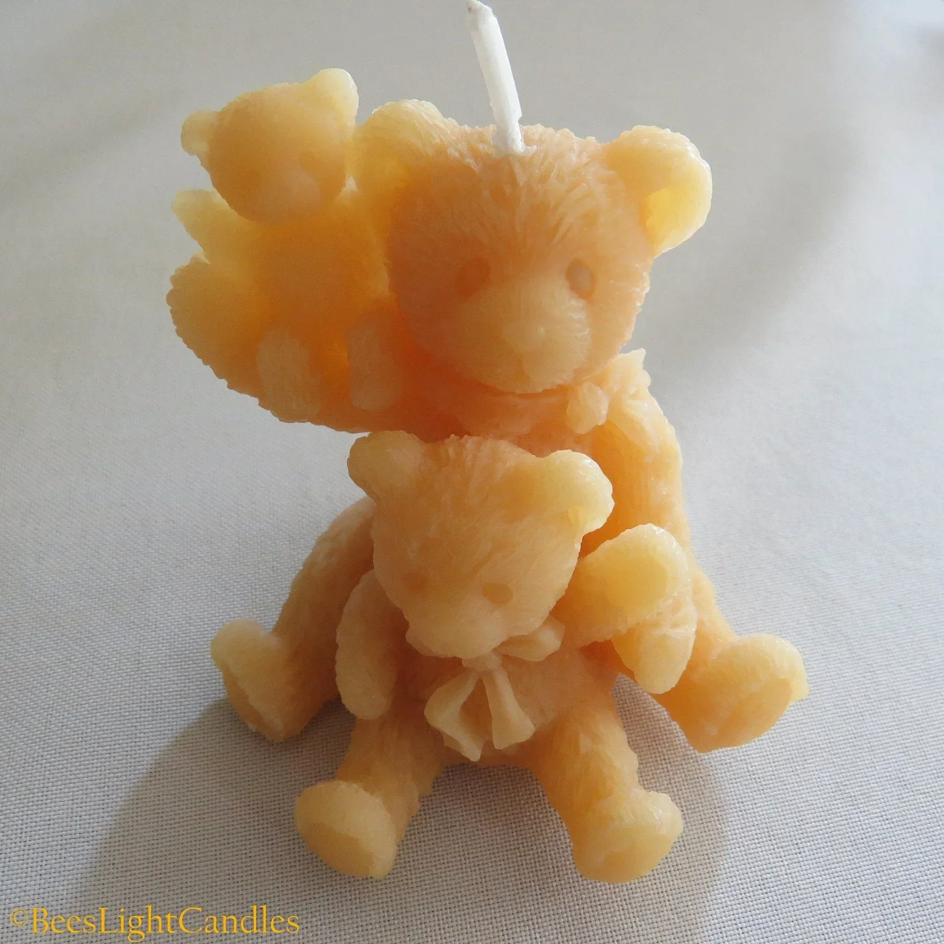 Teddy Bear Family Beeswax Candle - Image 4
