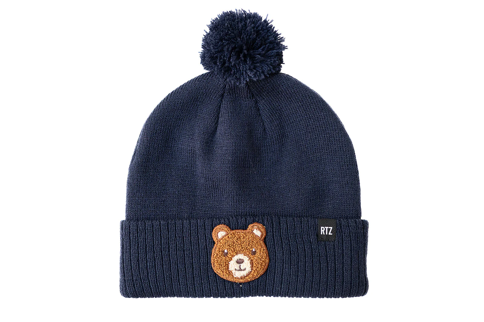 Teddy Bear Patch Pom Pom Hat - Image 3