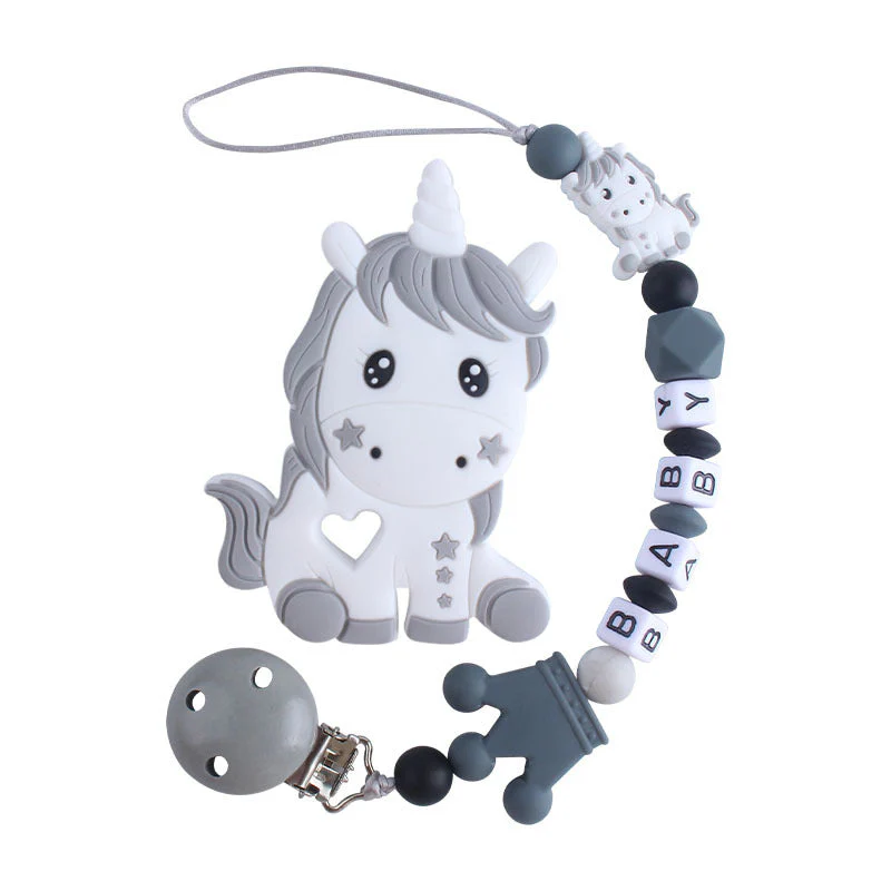 Teething Silicone Pacifier Clip With Toy - Image 12