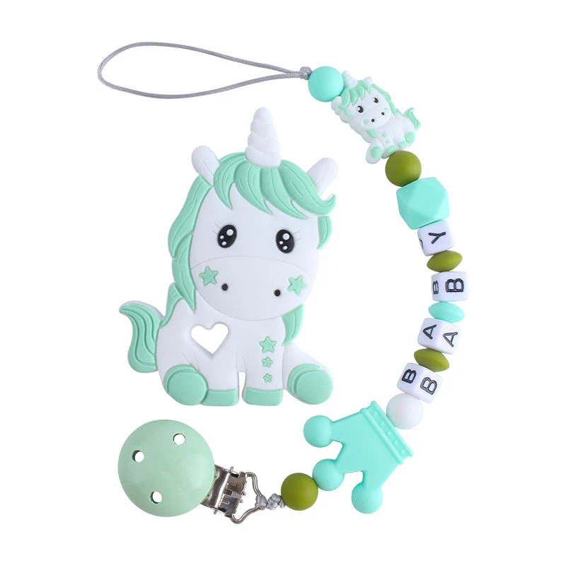 Teething Silicone Pacifier Clip With Toy - Image 15