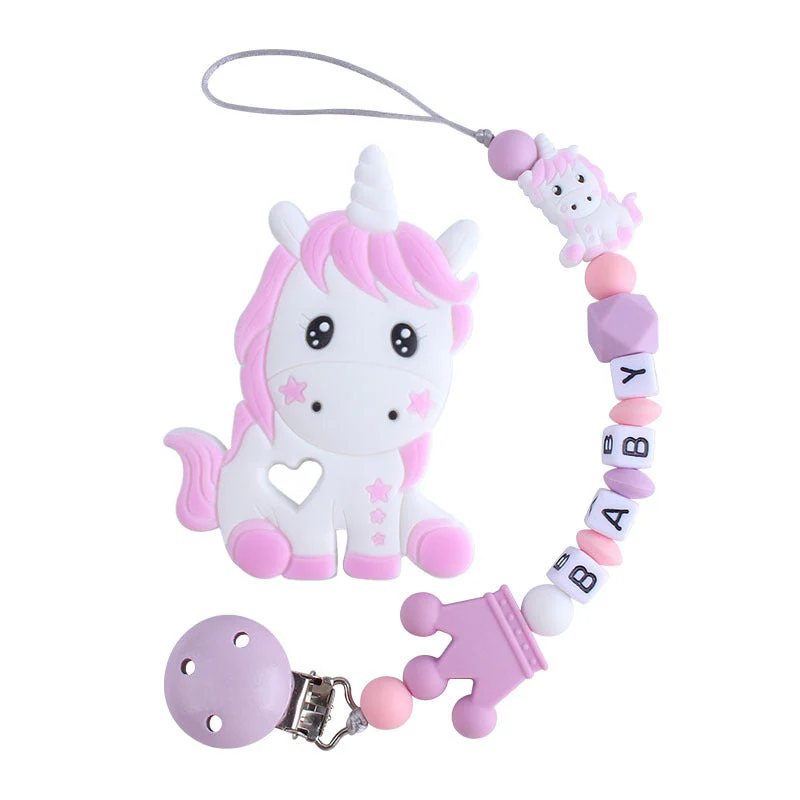 Teething Silicone Pacifier Clip With Toy - Image 19