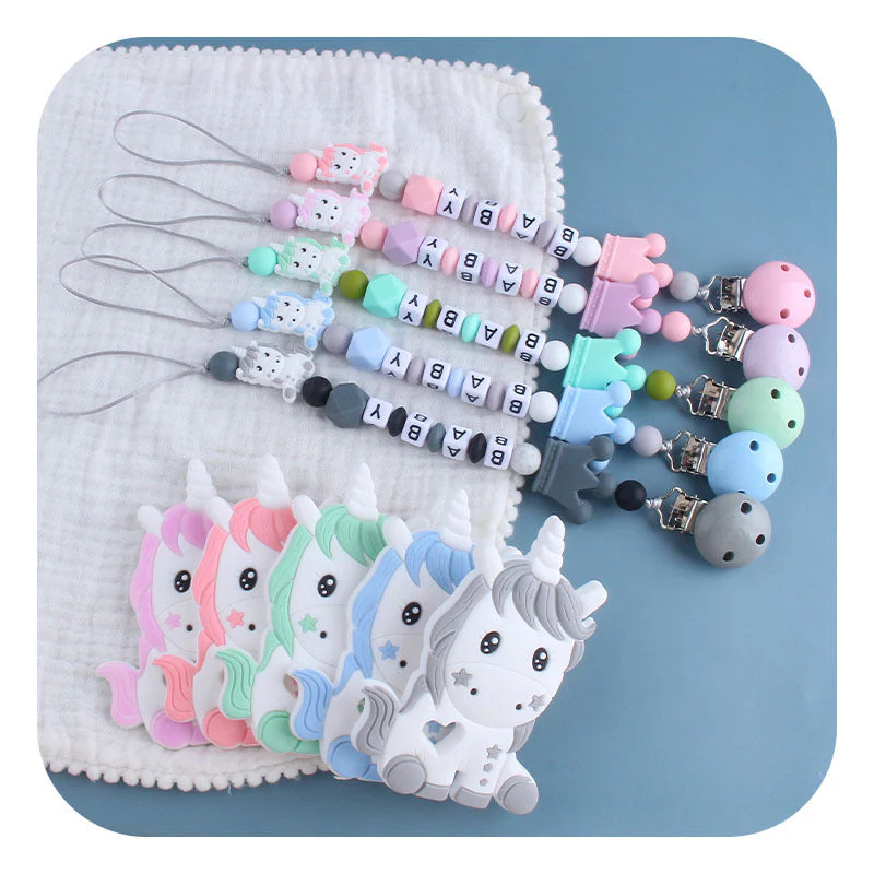 Teething Silicone Pacifier Clip With Toy - Image 3