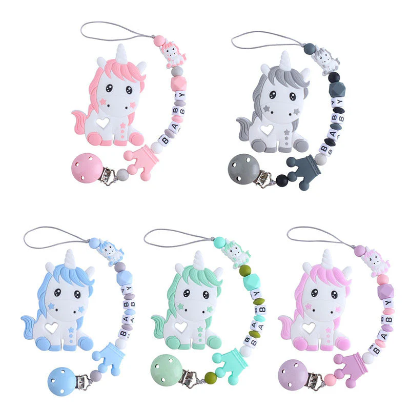 Teething Silicone Pacifier Clip With Toy - Image 4