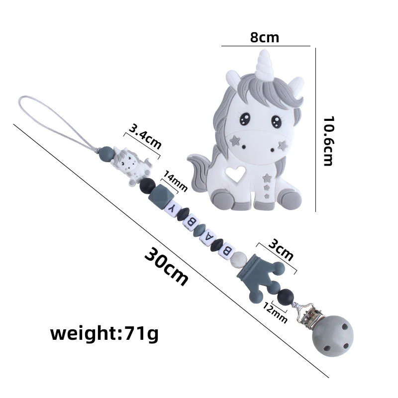 Teething Silicone Pacifier Clip With Toy - Image 5