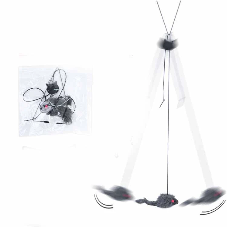 Telescopic Hanging Mouse Cat Toy - Image 4