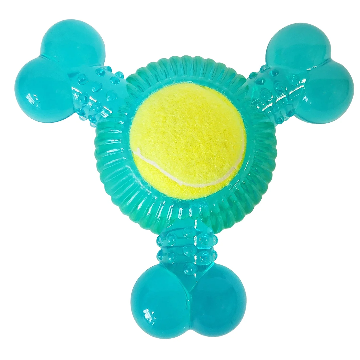 Tennis Ball Dog Toy Variety Pack (Boomerang, 3-Bone Squeaker, Orange Squeaker) - Image 2