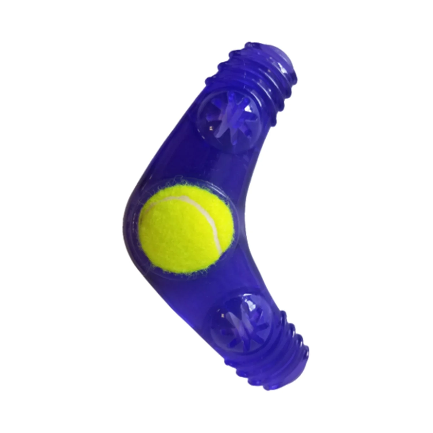 Tennis Ball Dog Toy Variety Pack (Boomerang, 3-Bone Squeaker, Orange Squeaker) - Image 3