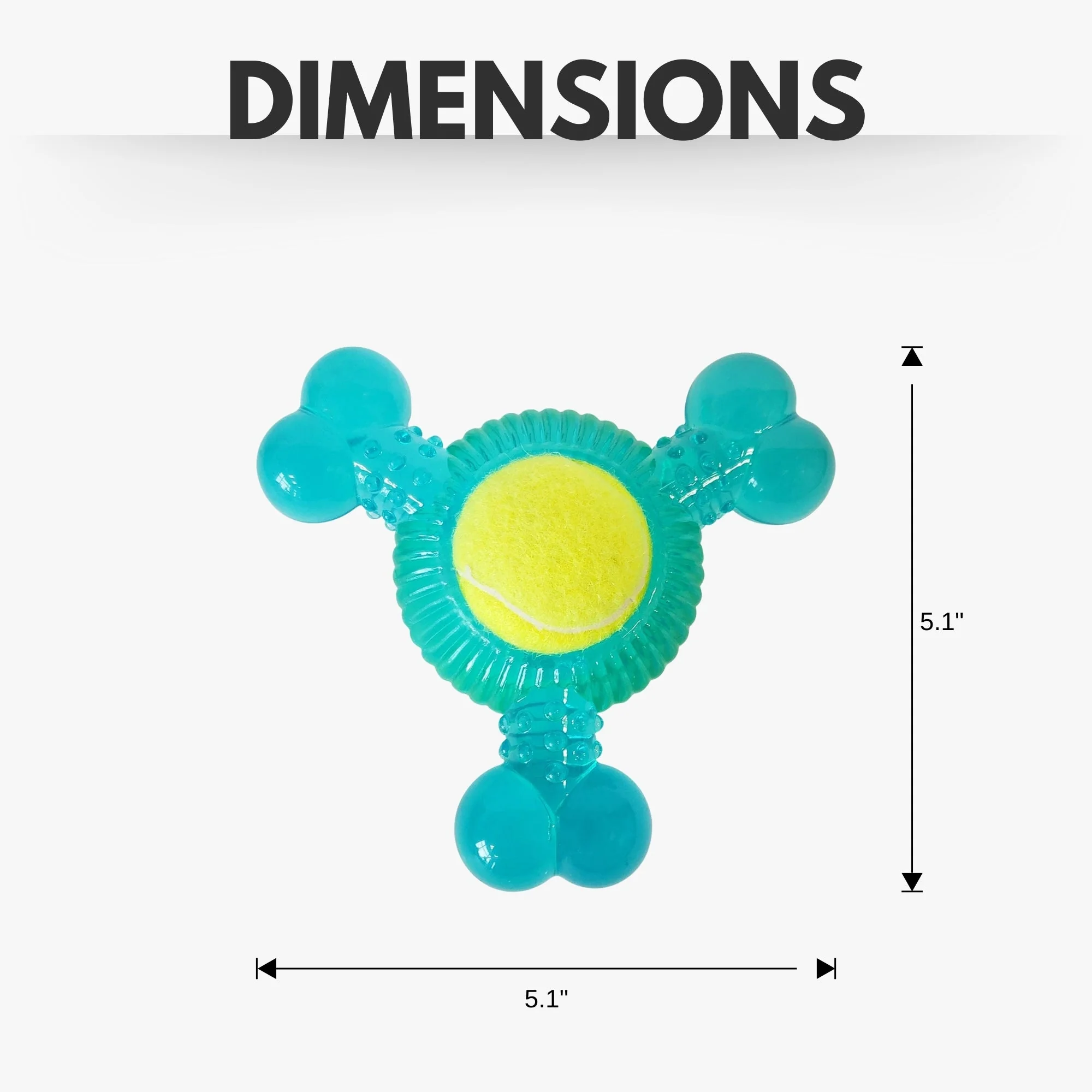 Tennis Ball Dog Toy Variety Pack (Boomerang, 3-Bone Squeaker, Orange Squeaker) - Image 6