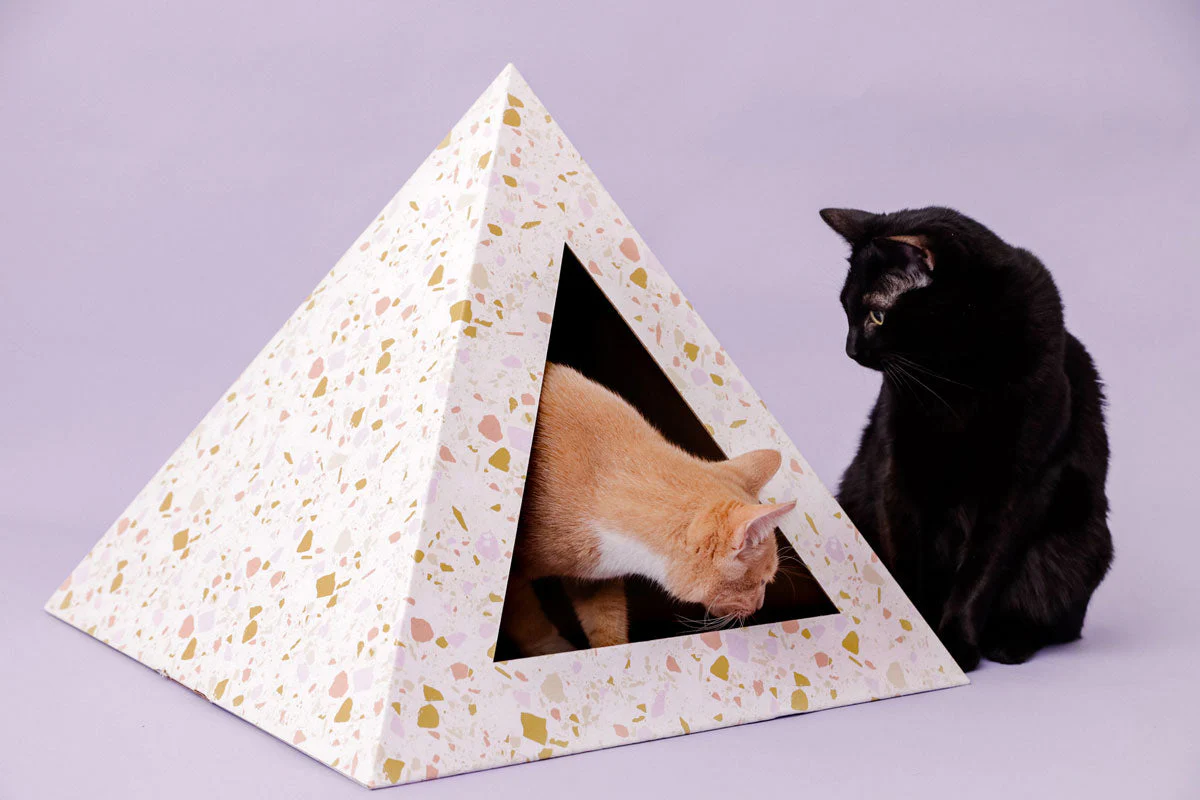 'Terrazzo' Cardboard Cat Pyramid - Image 3