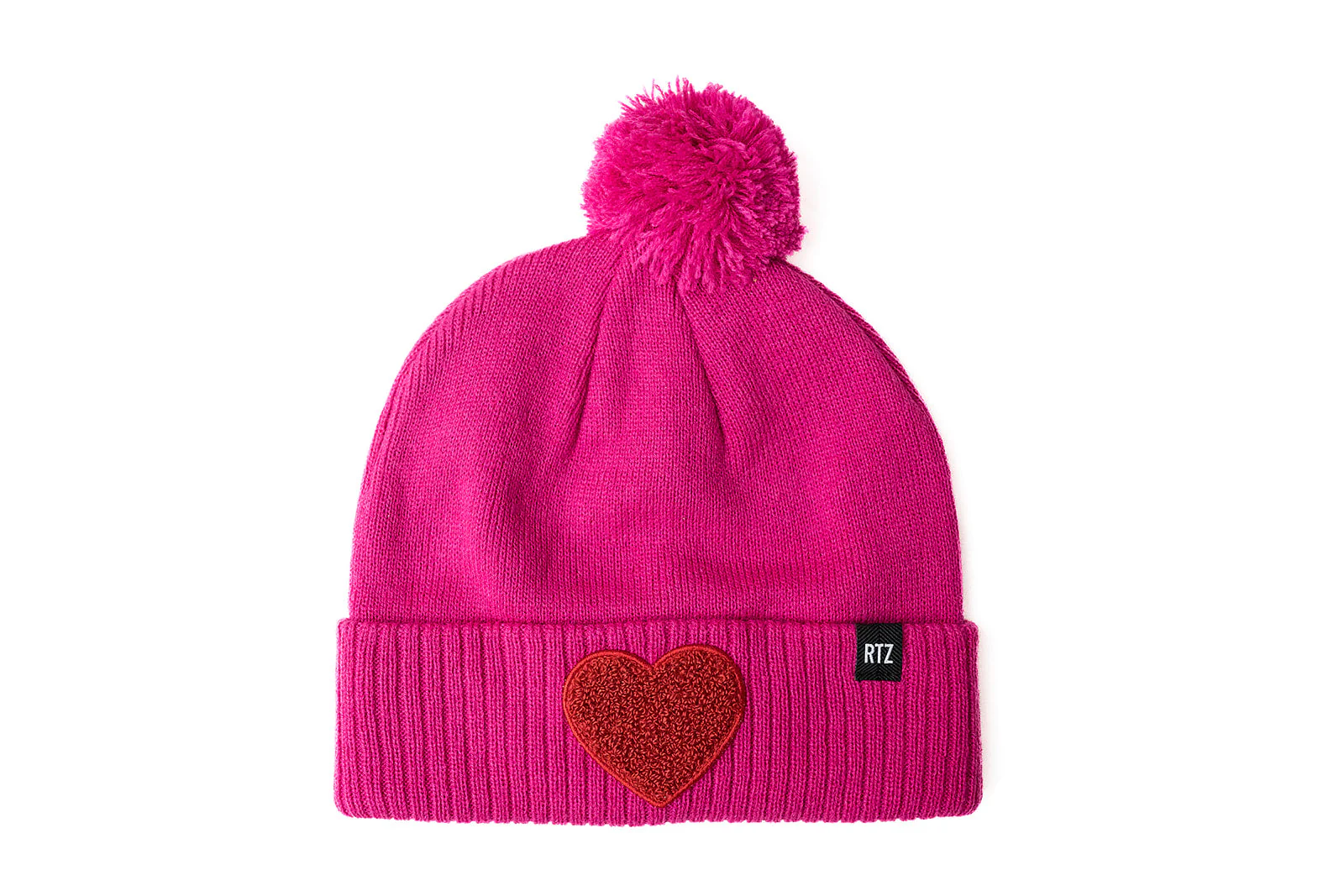 Terry Heart Patch Pom Pom Hat - Image 10