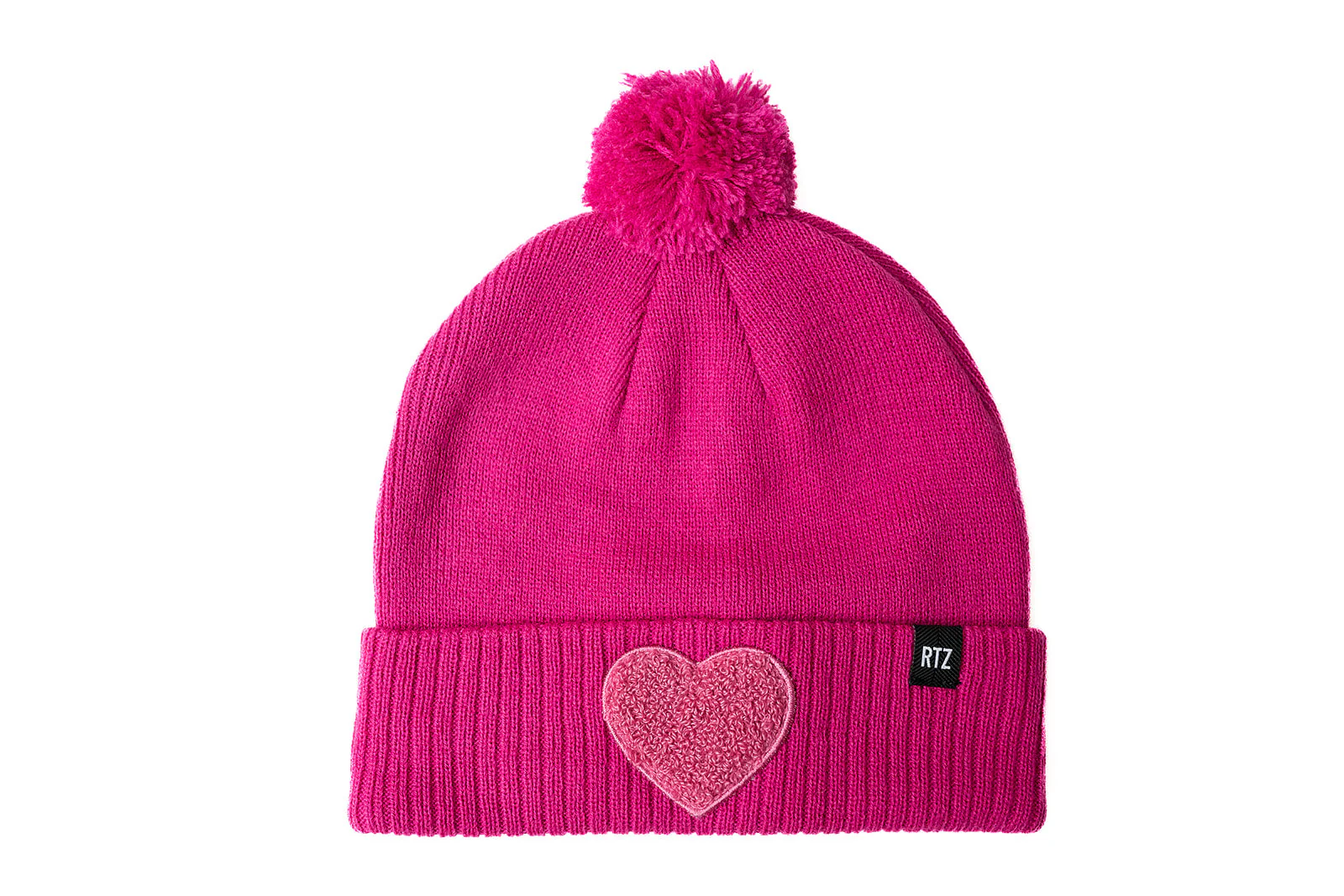 Terry Heart Patch Pom Pom Hat - Image 11