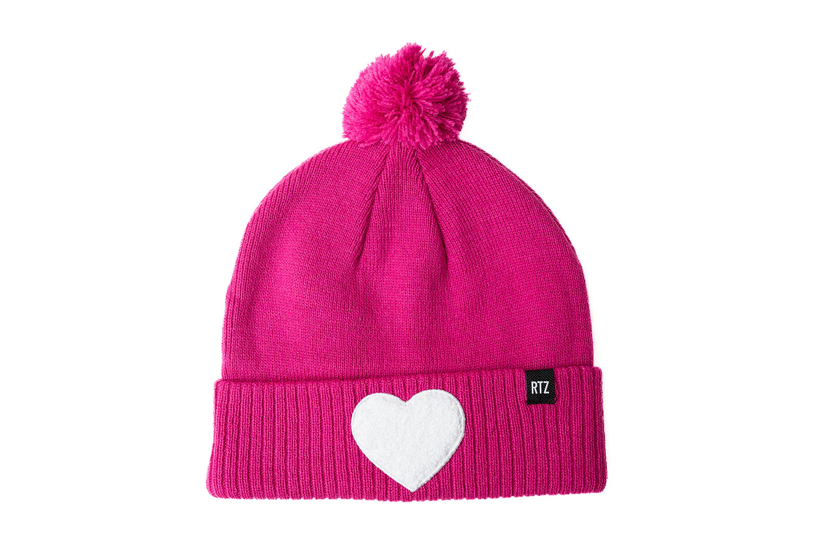 Terry Heart Patch Pom Pom Hat - Image 12