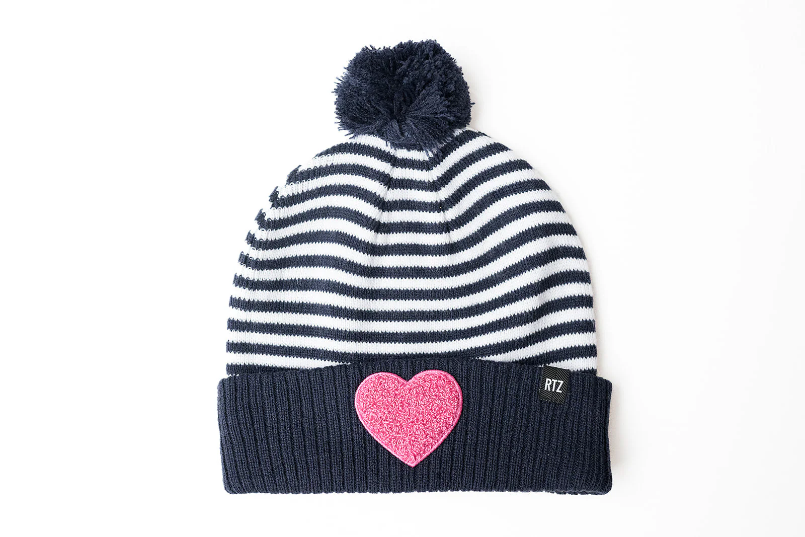 Terry Heart Patch Pom Pom Hat - Image 14