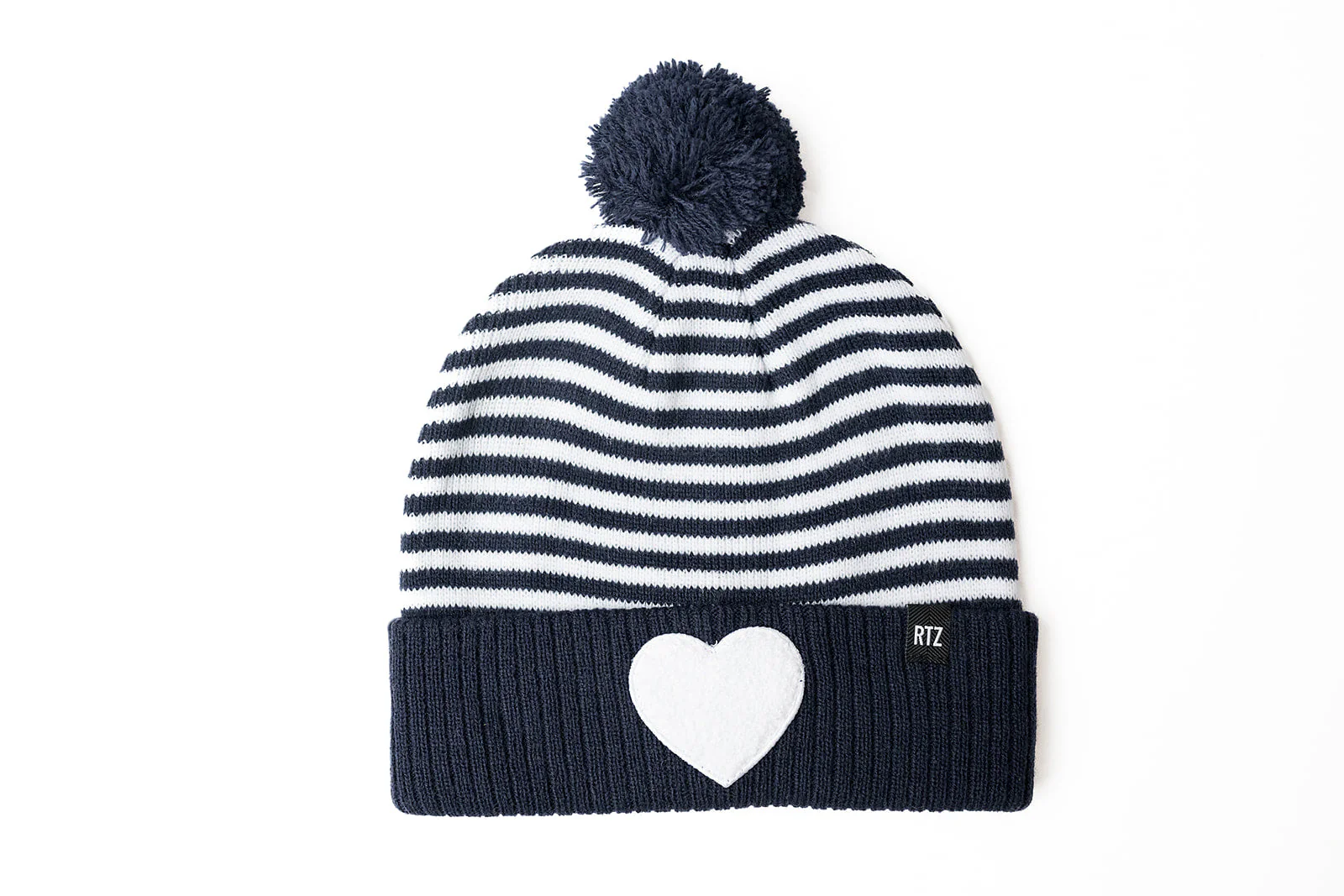 Terry Heart Patch Pom Pom Hat - Image 15