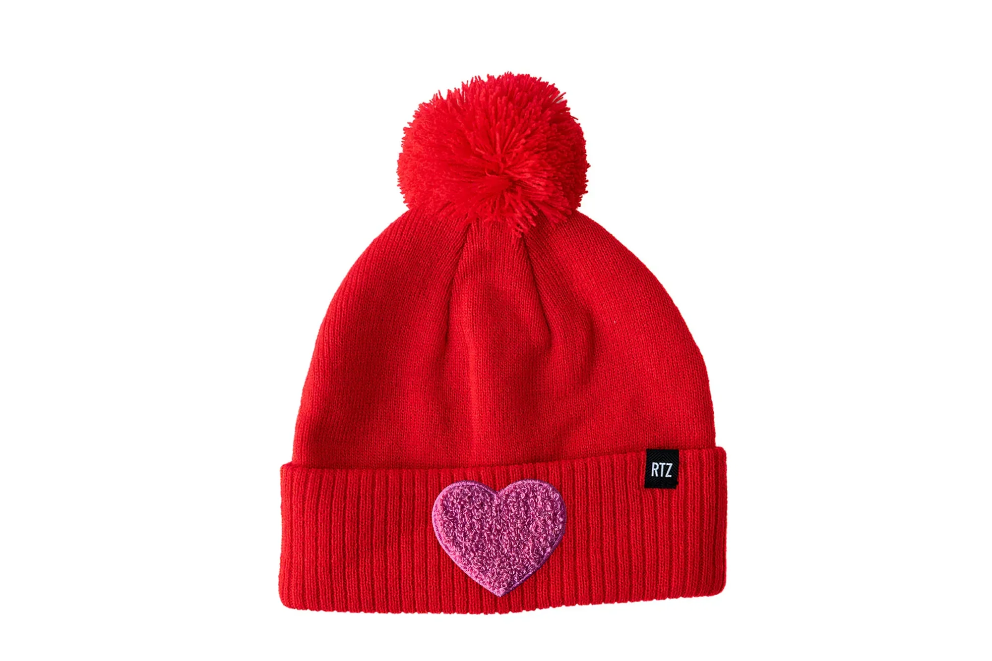 Terry Heart Patch Pom Pom Hat - Image 16