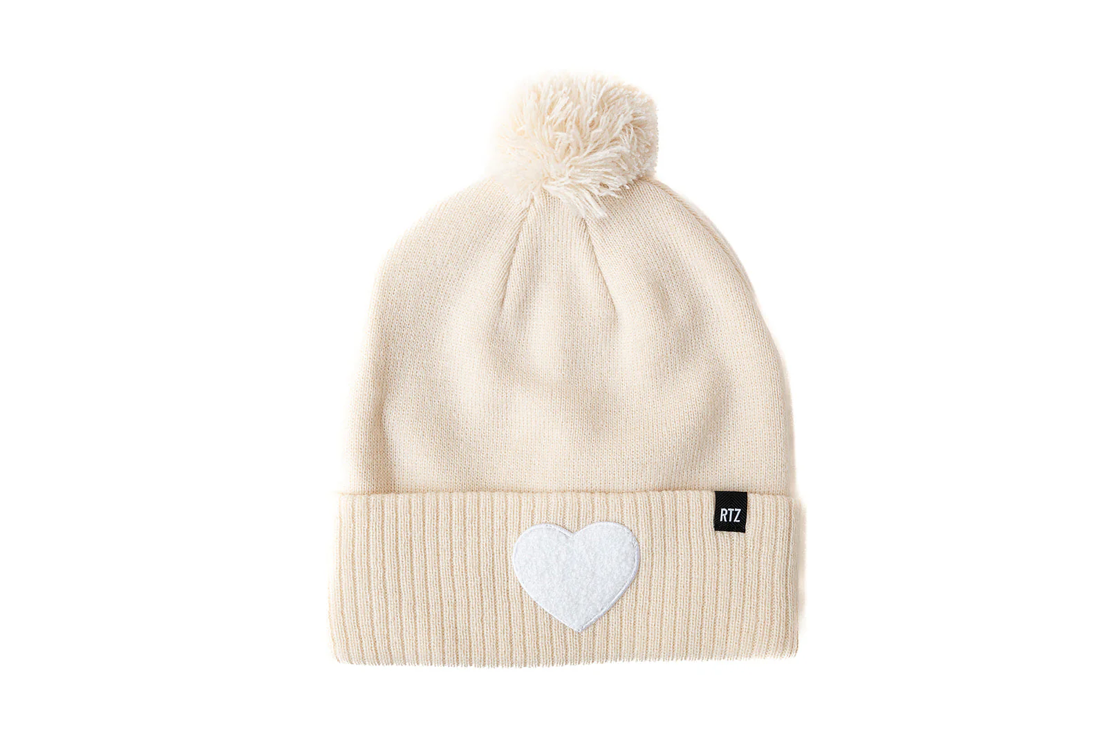 Terry Heart Patch Pom Pom Hat - Image 9