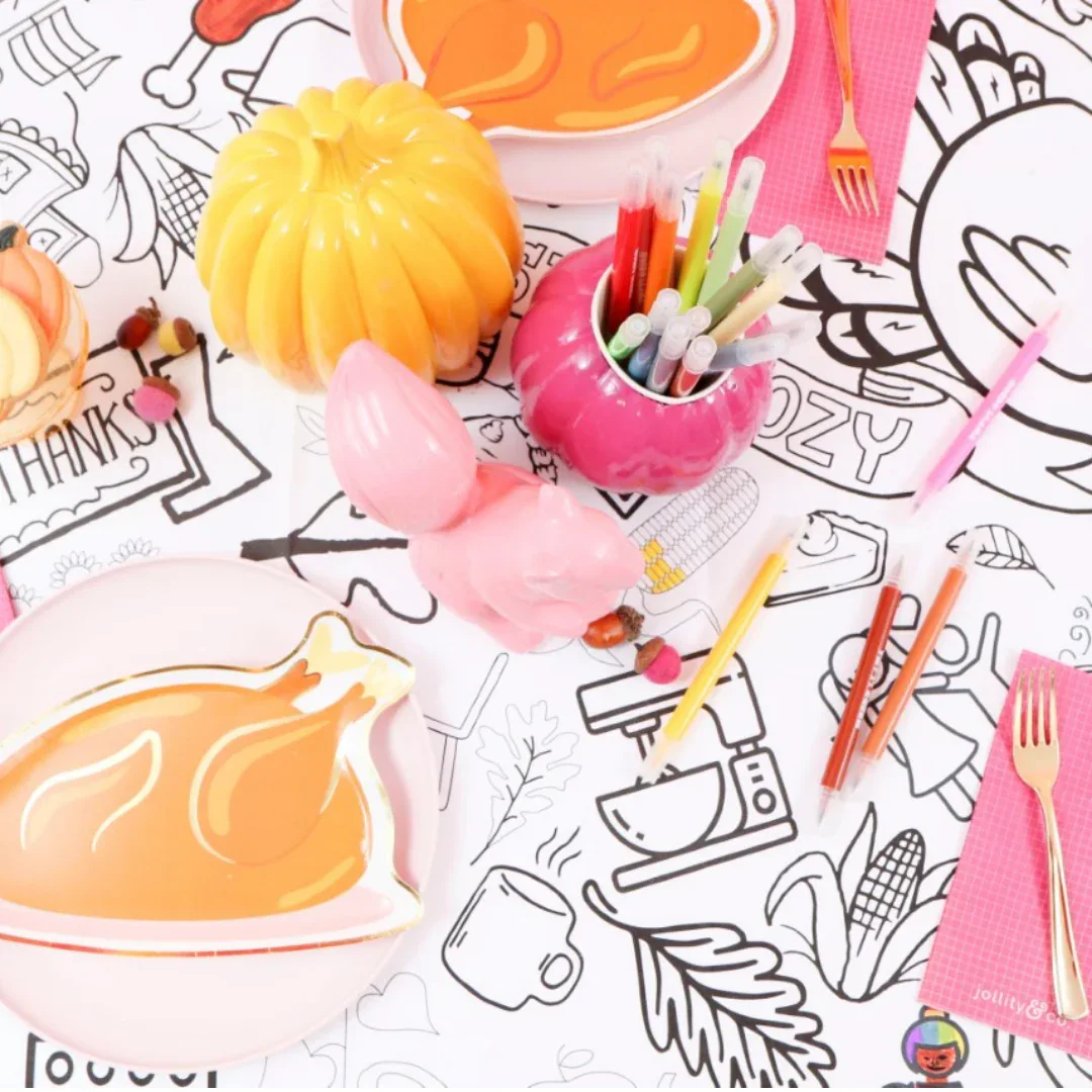 Thanksgiving Coloring Tablecloth - Image 3