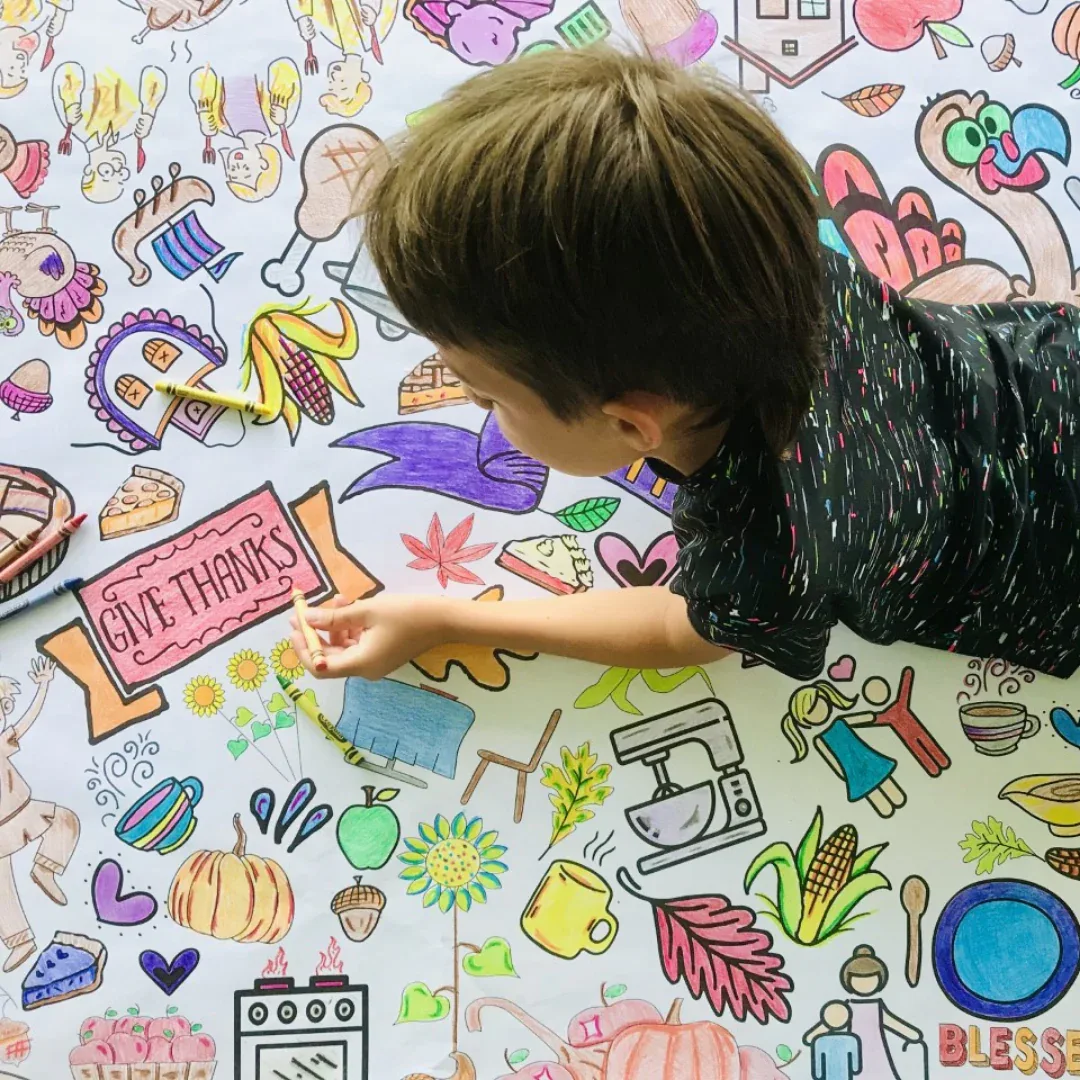 Thanksgiving Coloring Tablecloth - Image 4
